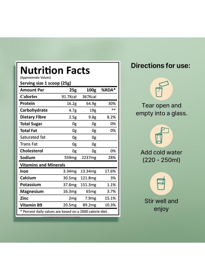 GREEN PROTEIN بروتين أخضر مسحوق بروتين البازلاء المعزول، بروتين نباتي نباتي، 15 جرام بروتين لكل حصة، بدون سكر مضاف، 100% نباتي، خالي من الصويا، خالي من الألبان، خالي من مسببات الحساسية، نكهة توت العليق، عبوة من 12، 23 جرام لكل منها - Image 5