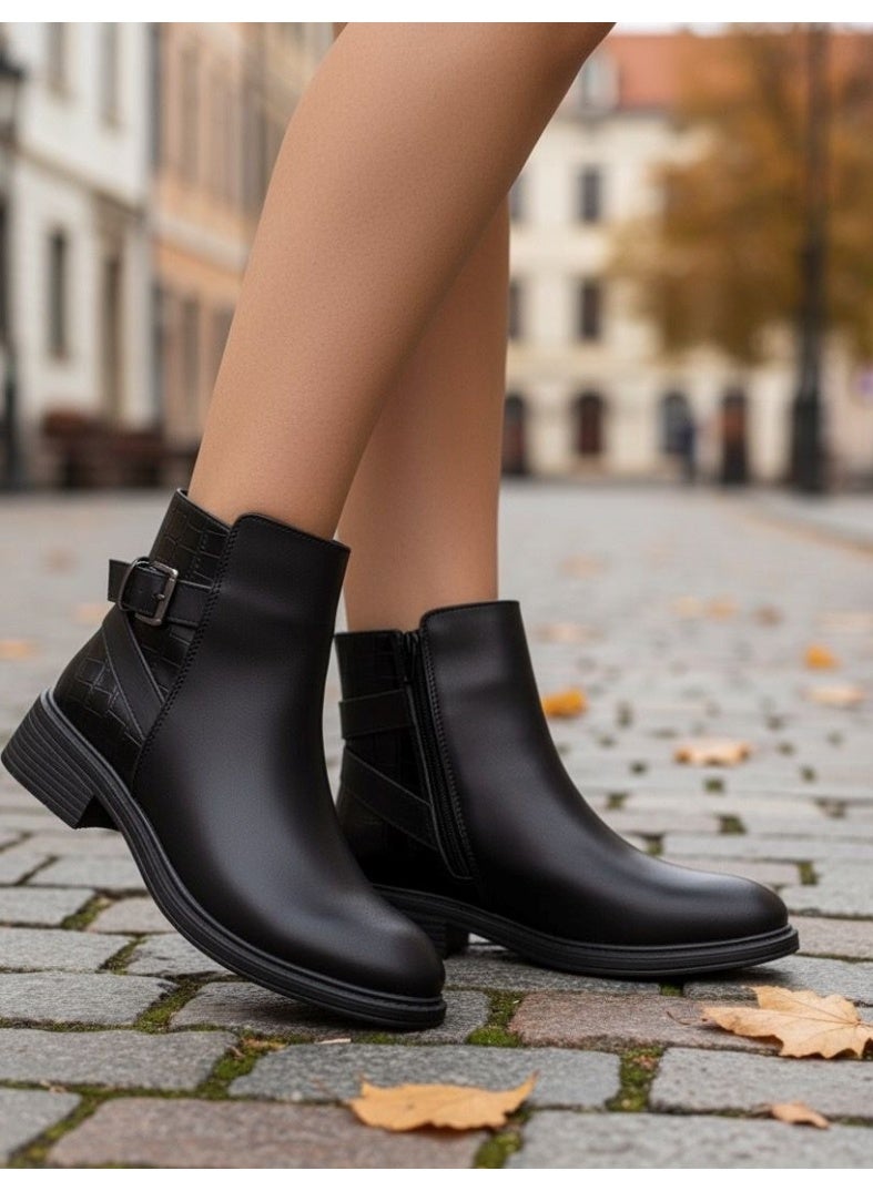 Stylish women's boots with a comfortable heel and elegant design - available in various colors and sizes