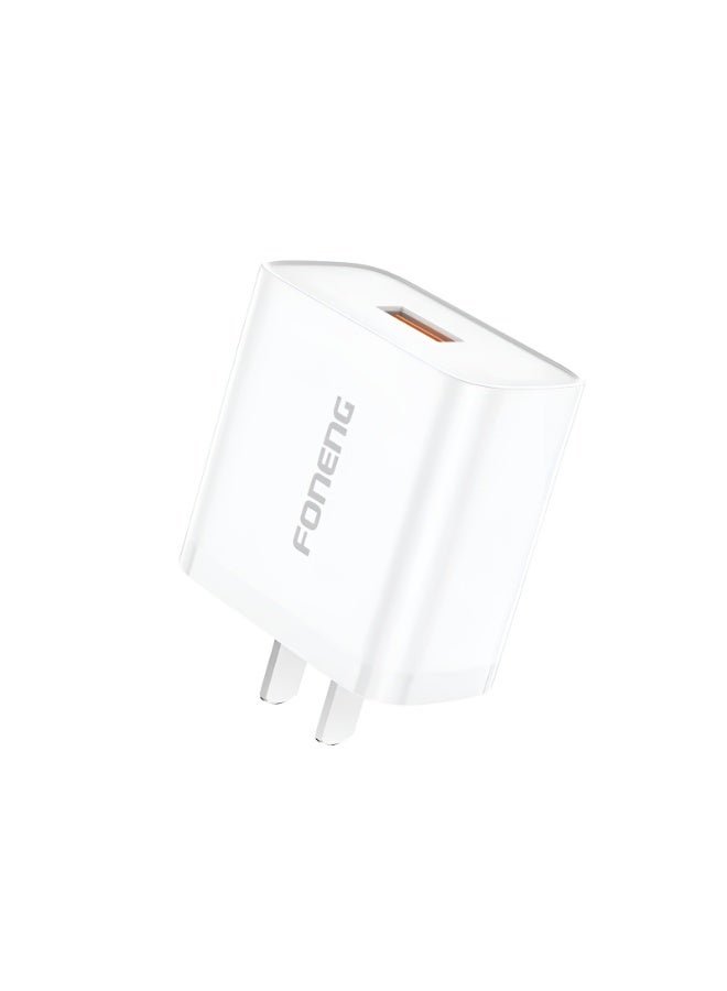 فونينج شاحن FONENG 3C-23 شحن سريع 22.5W‏ – USB إلى Type-C بطول 1 متر – دعم بروتوكولات شحن متعددة مع حماية ذكية وكفاءة عالية - لون ابيض - Image 2