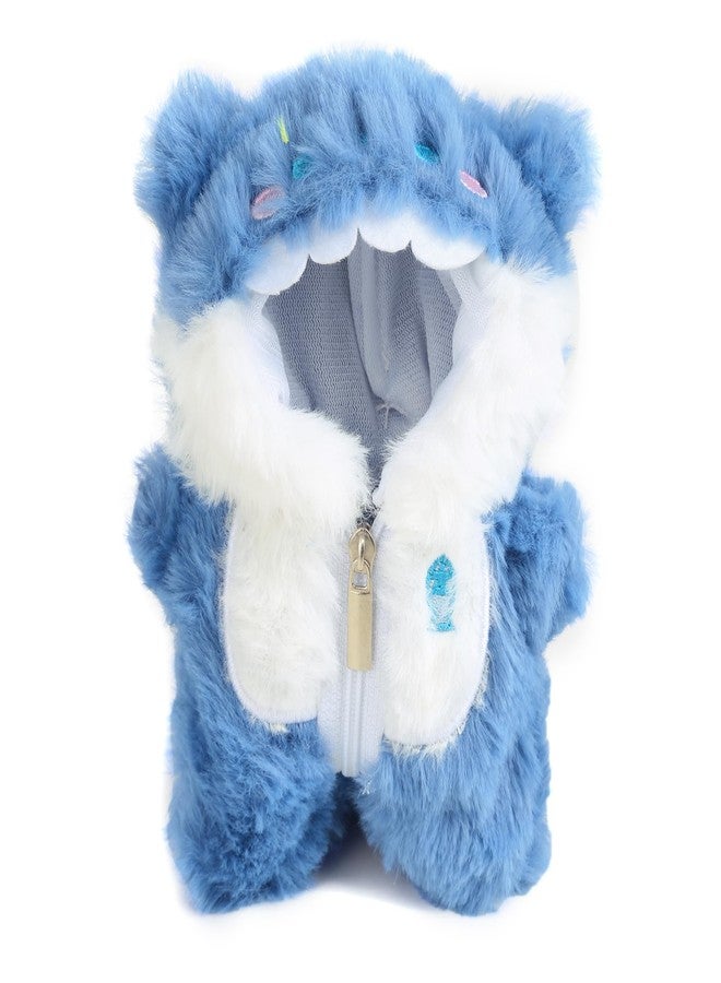 CHICHO Plush Doll Clothes for Labubu - Cute Animal 17cm Doll Clothing, Premium Doll Accessories Clothes for Collectors or Display - Kawaii Dark Blue Shark Costume (No Dolls) - Image 1