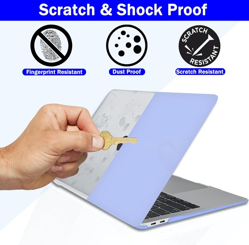 Gioia Bazaar Compatible with MacBook Air 15 inch Case Cover 2023 Release A2941 M2 Chip, Protective Plastic Hard Shell Case Cover (Matt Serenity Blue) - Image 4