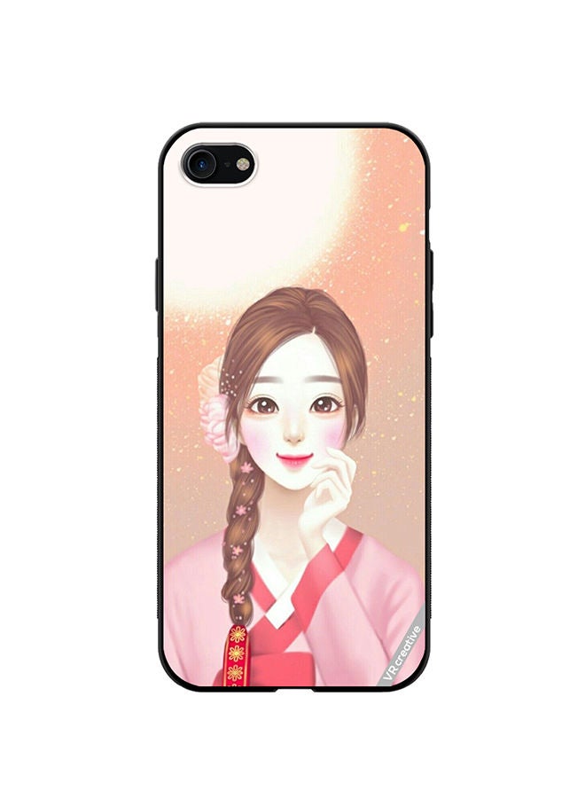 VR CREATIVE Protective Case Cover For Apple iPhone SE (2022) Chinese Traditional Girl Design Multicolour - Image 1