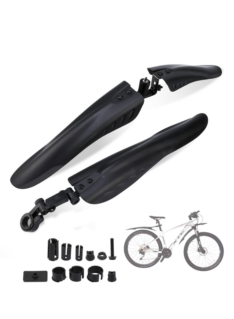 SYOSI Bicycle Mudguard, Full Coverage Thickened and Widened Mountain Bike Rain Cover Adjustable 3 Pieces Mudguard Suitable for 24-28 Inch Mountain Road Bike (3 Pieces 1 Set) - Image 1