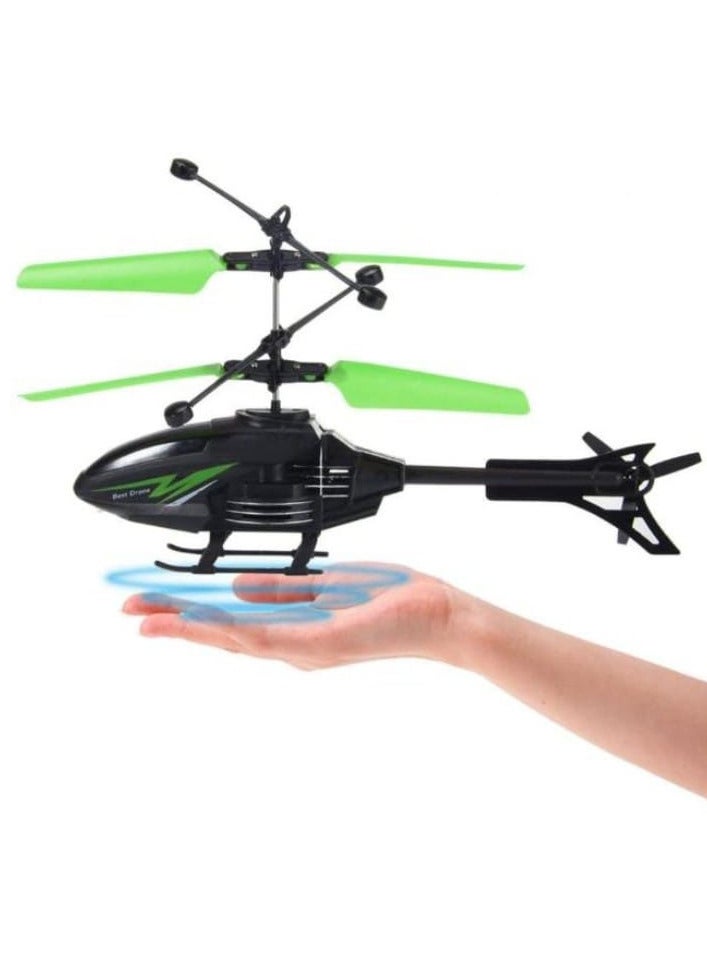 طائرة هليكوبتر طيران BSTCAR، لعبة طائرة هليكوبتر طائرة LED بالأشعة تحت الحمراء، طائرة هليكوبتر بمستشعر الأشعة تحت الحمراء، لعبة التحكم اليدوي للأطفال في الهواء الطلق (بدون جهاز تحكم عن بعد)