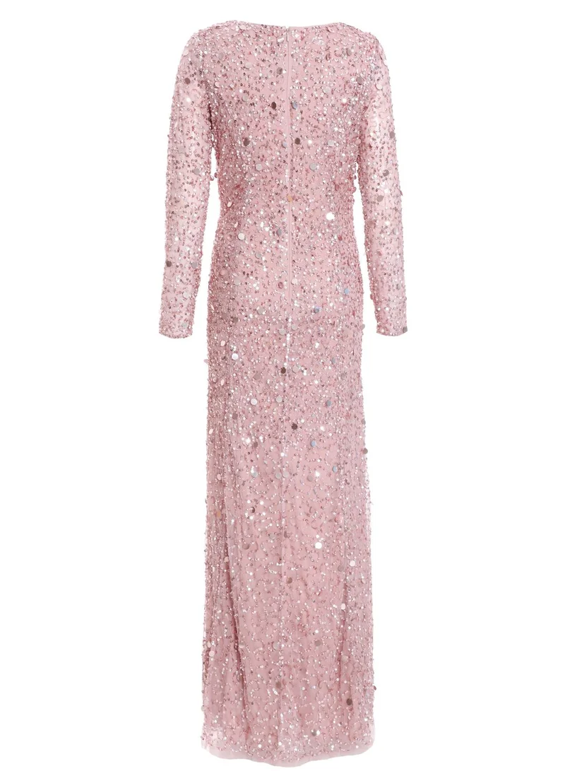 QUIZ Sequin Long Sleeve Dress