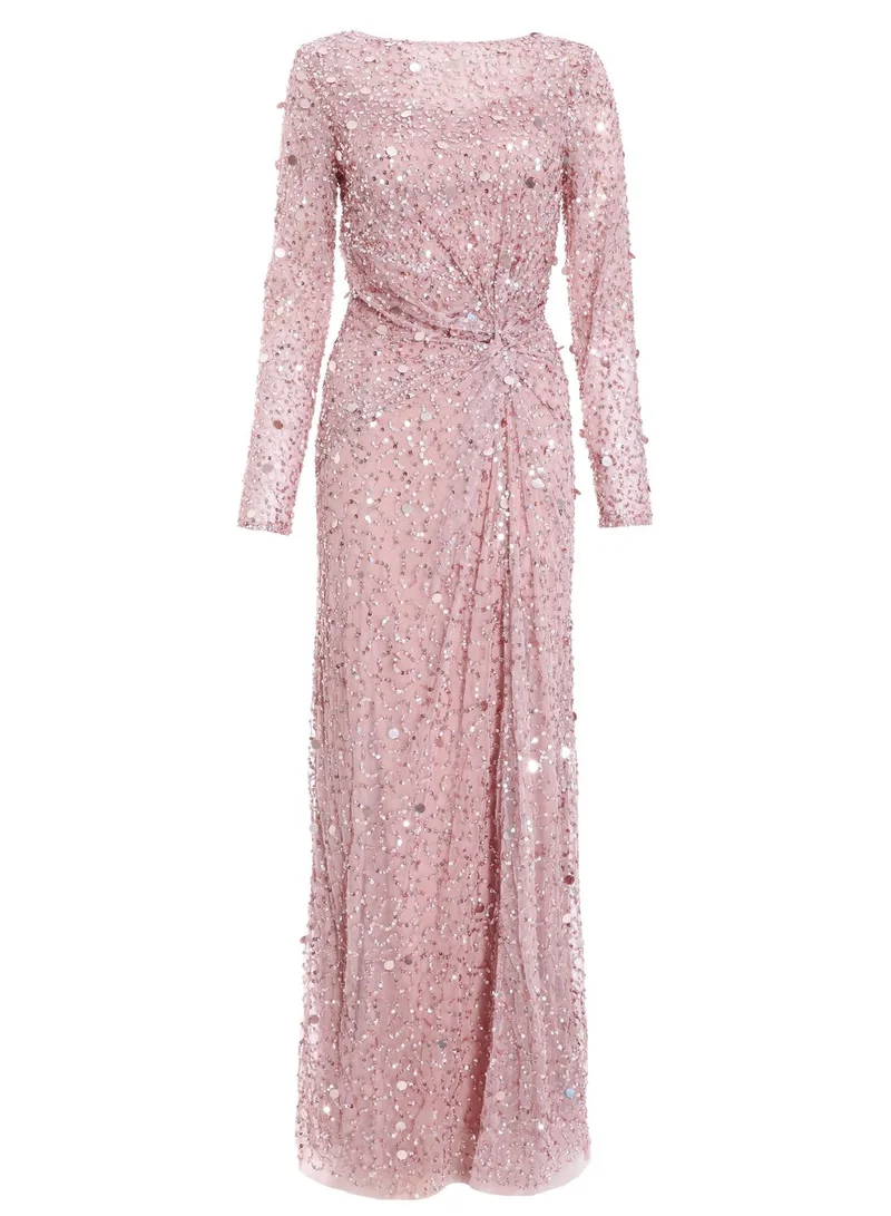 QUIZ Sequin Long Sleeve Dress