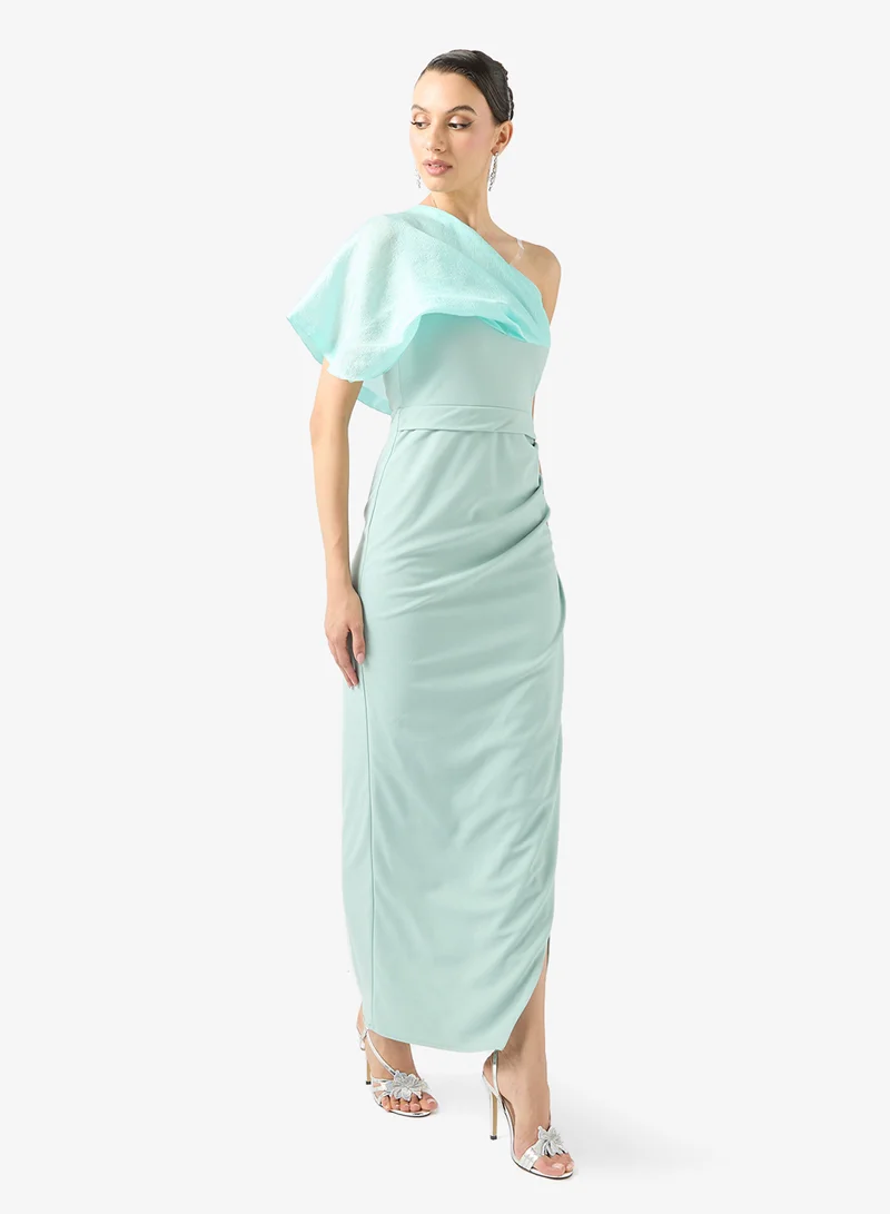 Namshi x  One Shoulder Embellished  Drape Dress With Slit for Women | Best Price UAE