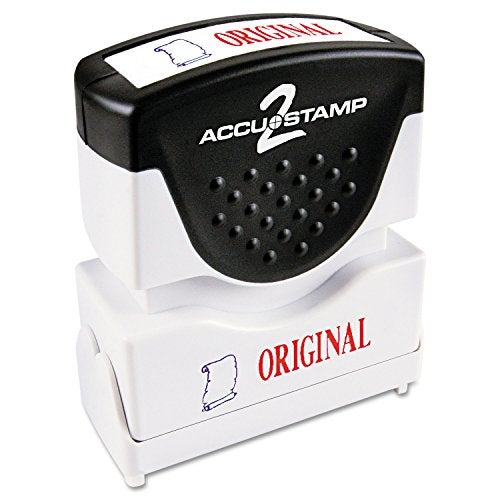 AccuStamp Consolidated Stamp 035540 Accustamp2 Shutter Stamp With Microban Red/blue Original 1-5/8" X 1/2" - Image 1