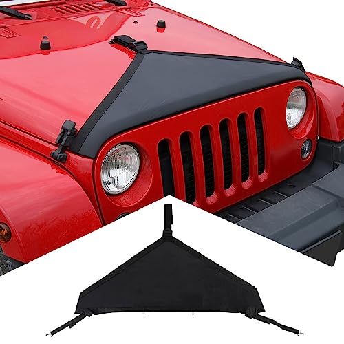 RTTCZ for Wrangler JK Hood Bra Cover Protector for Jeep JK JKU 20072017 Exterior Accessories Plain Black