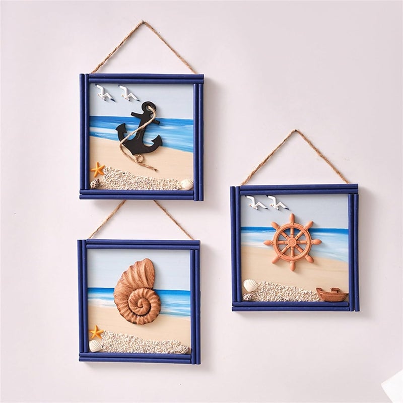 Wall Decorations for Living Room Ocean Sign, Creative Welcome Sign, Lighthouse Anchor Rudder Decoration, Wall Hanging Sign Wall Decorations(F) - Image 5