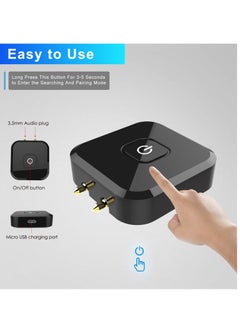 KASTWAVE Bluetooth 5.0 Transmitter, Wireless Audio Adapter with APTX Low Latency, Stereo Sound Bluetooth Flight Transmitter, Bluetooth Dongle for TV to Headphone with 3.5mm or RCA Jack  - Image 5