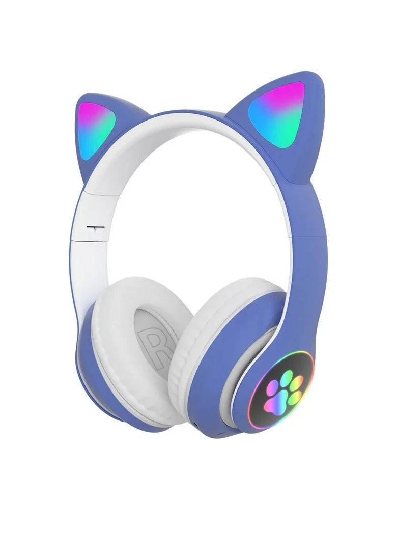 BT5.0 Wireless Cat Ear Headphone With LED Lights - Image 2