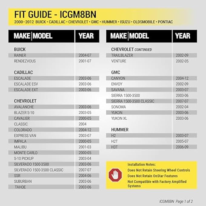 سكوش تثبيت Centric متوافق مع سيارات Gm 200013 المحددة ذات الدين المزدوج حل التثبيت الأساسي الكامل لنظام الاستريو ما بعد البيع - Image 5