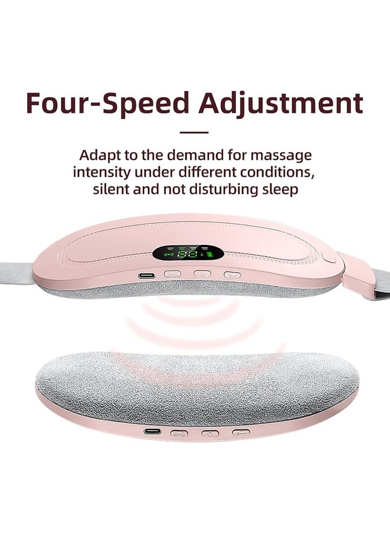 Cordless Rechargeable Menstrual Heating Pad for Period Pain Relief, Waist Belt with 3 Heat Levels & 4 Massage Modes, LED Display - Image 5