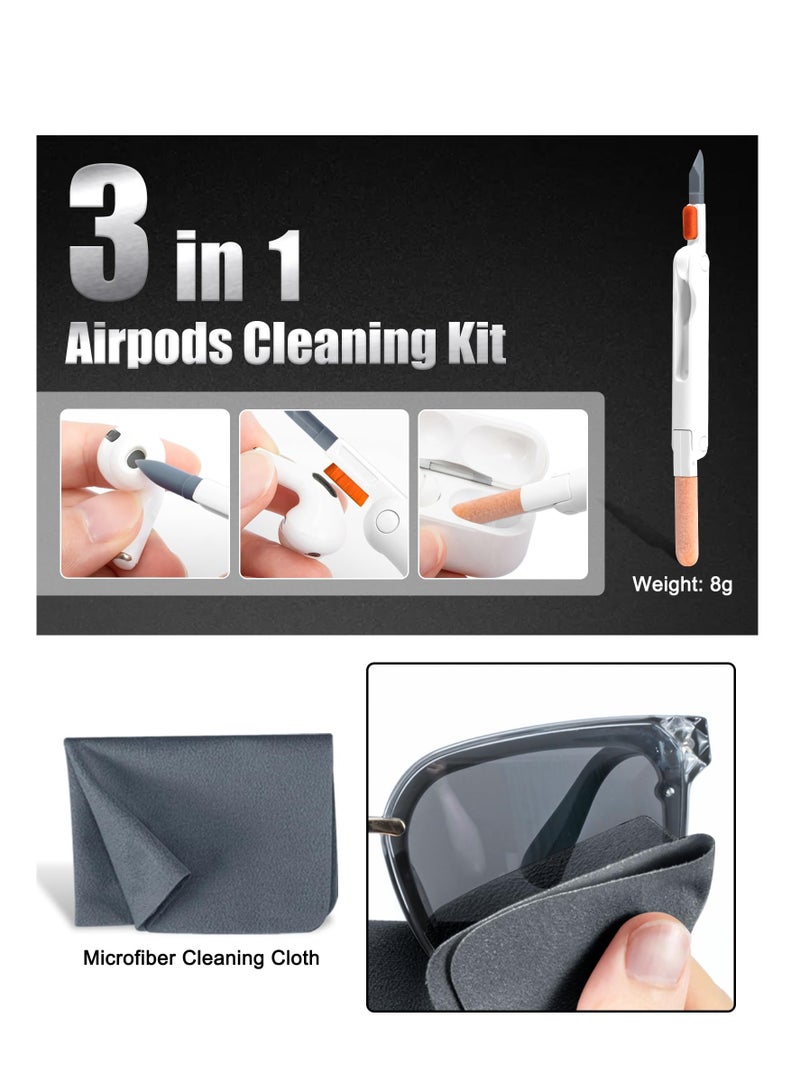 Zikra Laptop Keyboard Screen Cleaner Kit, 25-in-1 Electronic Clean Brush Tool for iPhone Airpod,  iPad Computer MacBook PC TV Monitor, Electronic Clean Brush Device for Earbud Headphone Camera - Image 4