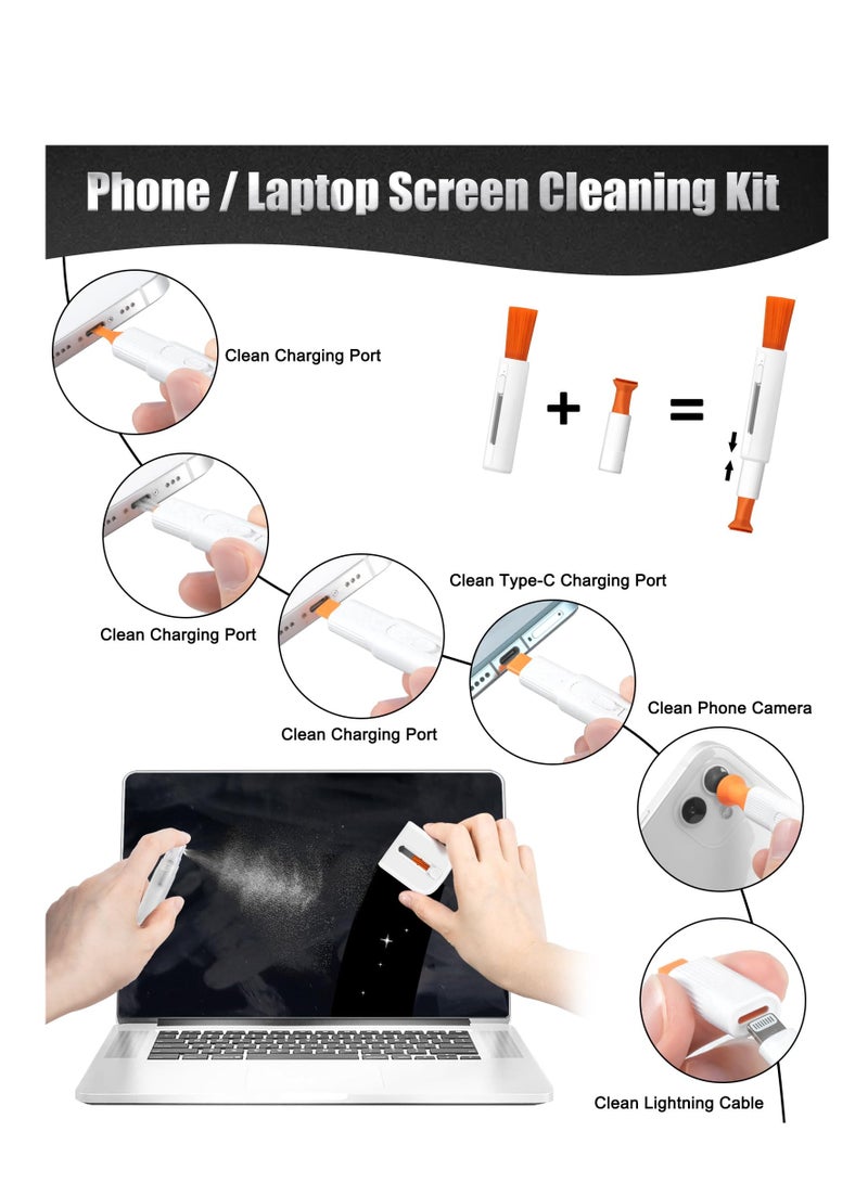 Zikra Laptop Keyboard Screen Cleaner Kit, 25-in-1 Electronic Clean Brush Tool for iPhone Airpod,  iPad Computer MacBook PC TV Monitor, Electronic Clean Brush Device for Earbud Headphone Camera - Image 3