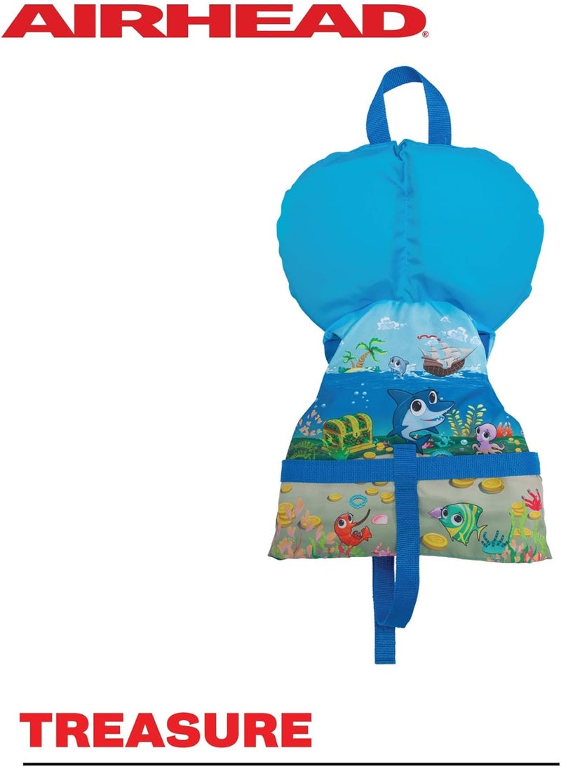 Airhead Airhead Treasure US Coast Guard Approved Secure Fit Type III Child 3050lbs Type II Infant under 30lbs Life Jacket Vest Blue  - Image 3