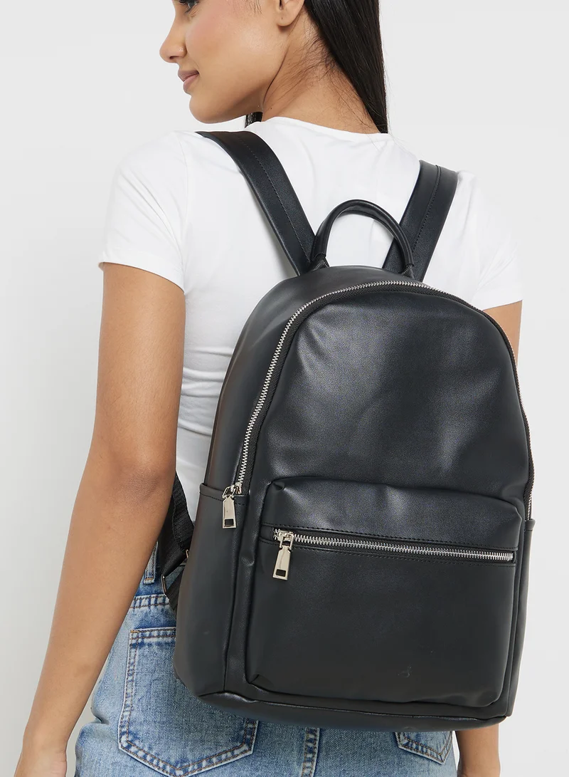 Ginger Faux Leather Backpack