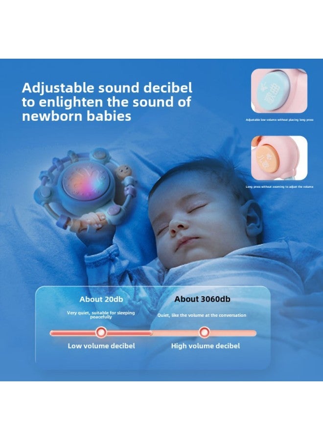 Newborn Baby Toys Educational Early Education Baby Over 6 Months 5 Girls 1 And A Half Years Old 8 Birthday Gift 7 Hand Drum 2-Color:  Beaded Music Drum (battery) + Transfer Music - Image 5