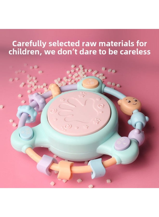 Newborn Baby Toys Educational Early Education Baby Over 6 Months 5 Girls 1 And A Half Years Old 8 Birthday Gift 7 Hand Drum 2-Color:  Beaded Music Drum (battery) + Transfer Music - Image 4