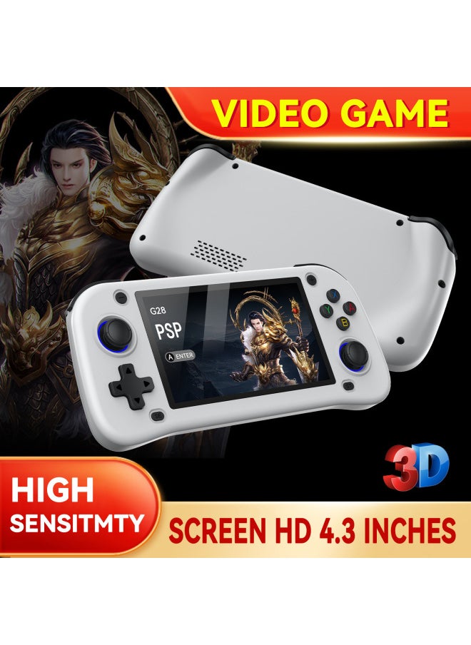 Generic - G28 Handheld Game Machine 4.3 Inch HD IPS Screen Retro Nostalgic PSP Arcade PS1 Game Machine-Model:G28 Black Without Card - Image 1