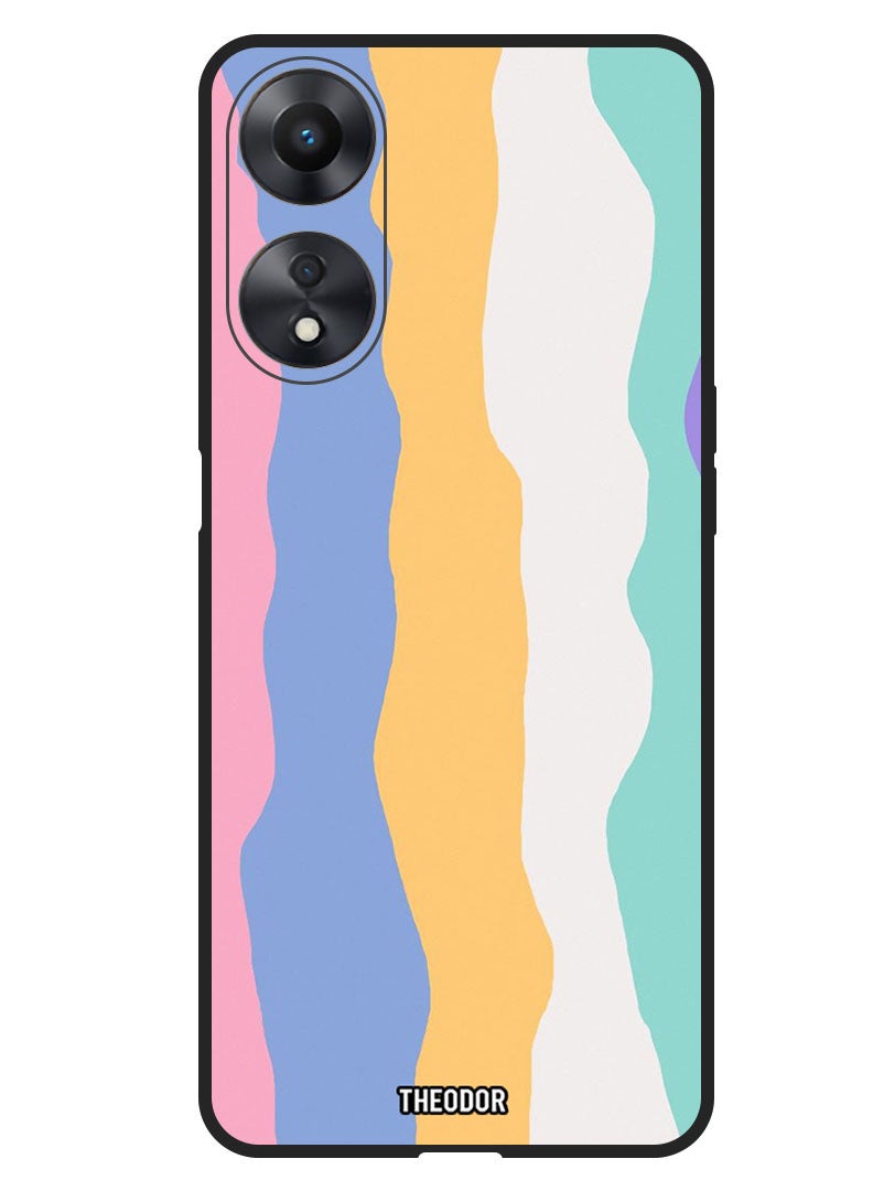 Theodor Protective Case Anti Scratch Shock Proof Bumper Cover For Oppo A78 Colourful Smoke - Image 1