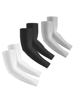 Vparty 3 Pairs UV Protection Cooling Arm Sleeves – Compression Sun Sleeves for Men, Women, and Youth, Lightweight Cooling Sleeves for Sports, Outdoor Activities, Hiking, Running, and Sun Protection  - Image 1