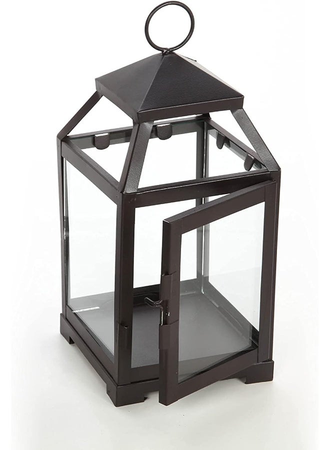 Hosley 12 Inch High Clear Glass and Iron Classic Style Lantern Ideal Gift for Festivities Parties Weddings Aromatherapy and Spa Settings O3 - Image 3
