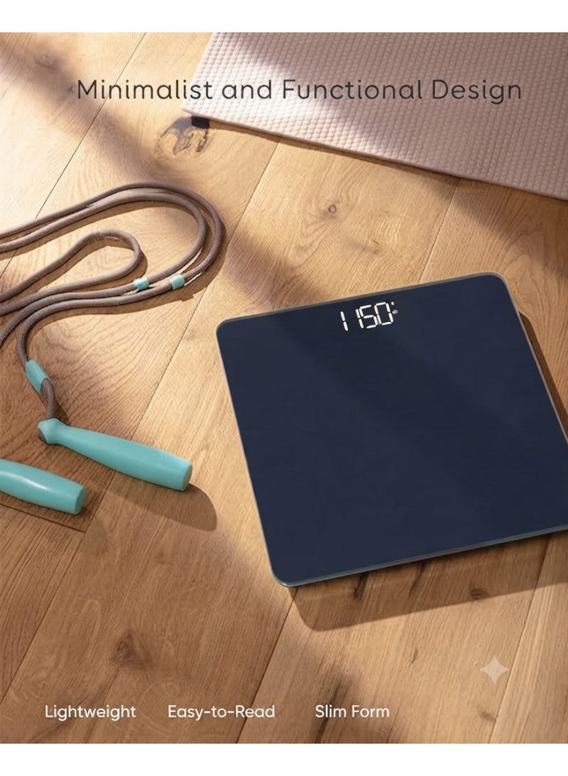 Smart Digital Bathroom Scale with Bluetooth Body Composition Analysis 15 Measurements BMI Weight Tracking Tempered Glass Platform 180 Kg Capacity - Image 3
