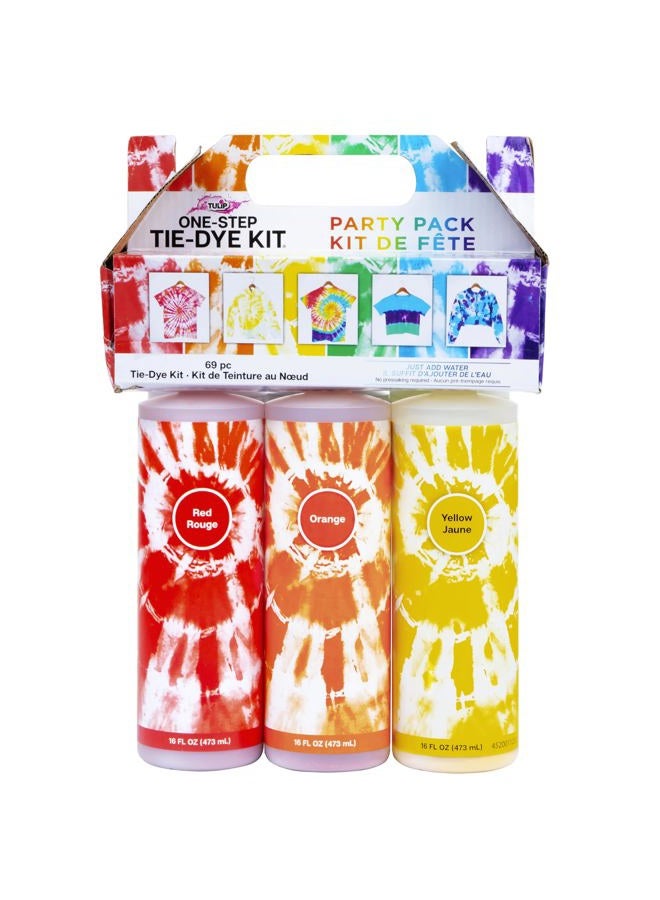Tulip One-Step Tie-Dye Kit Extra Large Block Party 16 Oz Easy Squeeze Bottles, All-In-1 Kit For Group Activity Tie-Dye, 6, Vibrant Colors - Image 1