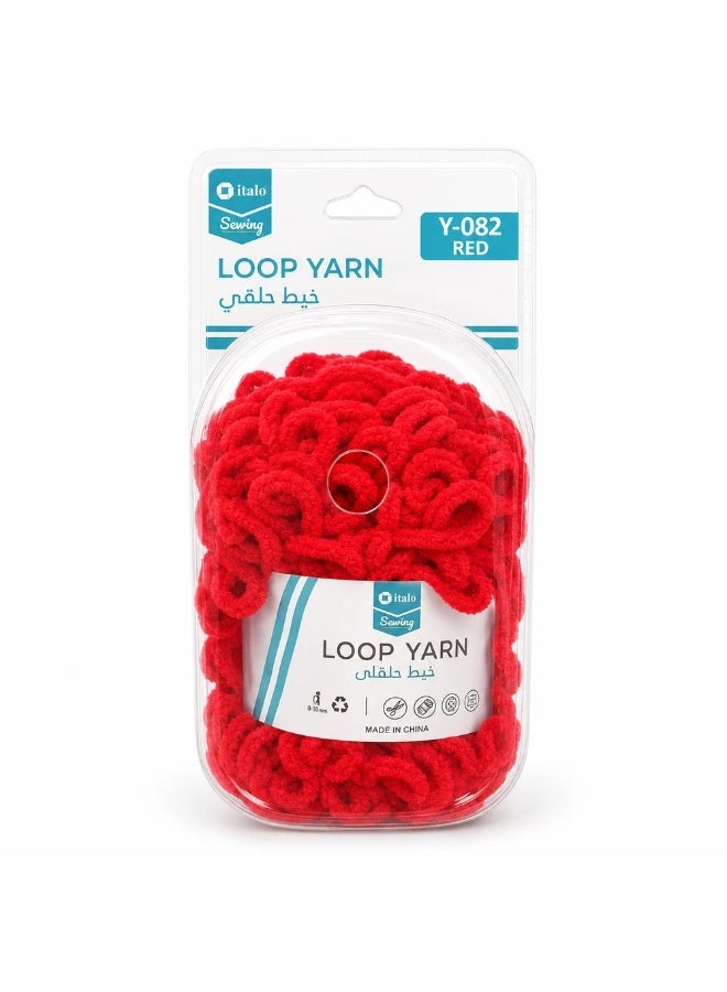 Italo Red Loop Yarn- Red
