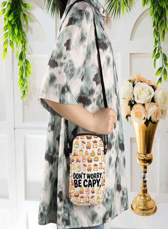 WCGXKO Capybara Gift Don’t Worry, Be Capy Cute Animal Lover Gift Capybara Lover Crossbody Bag (Be Capy Cr) - Image 5