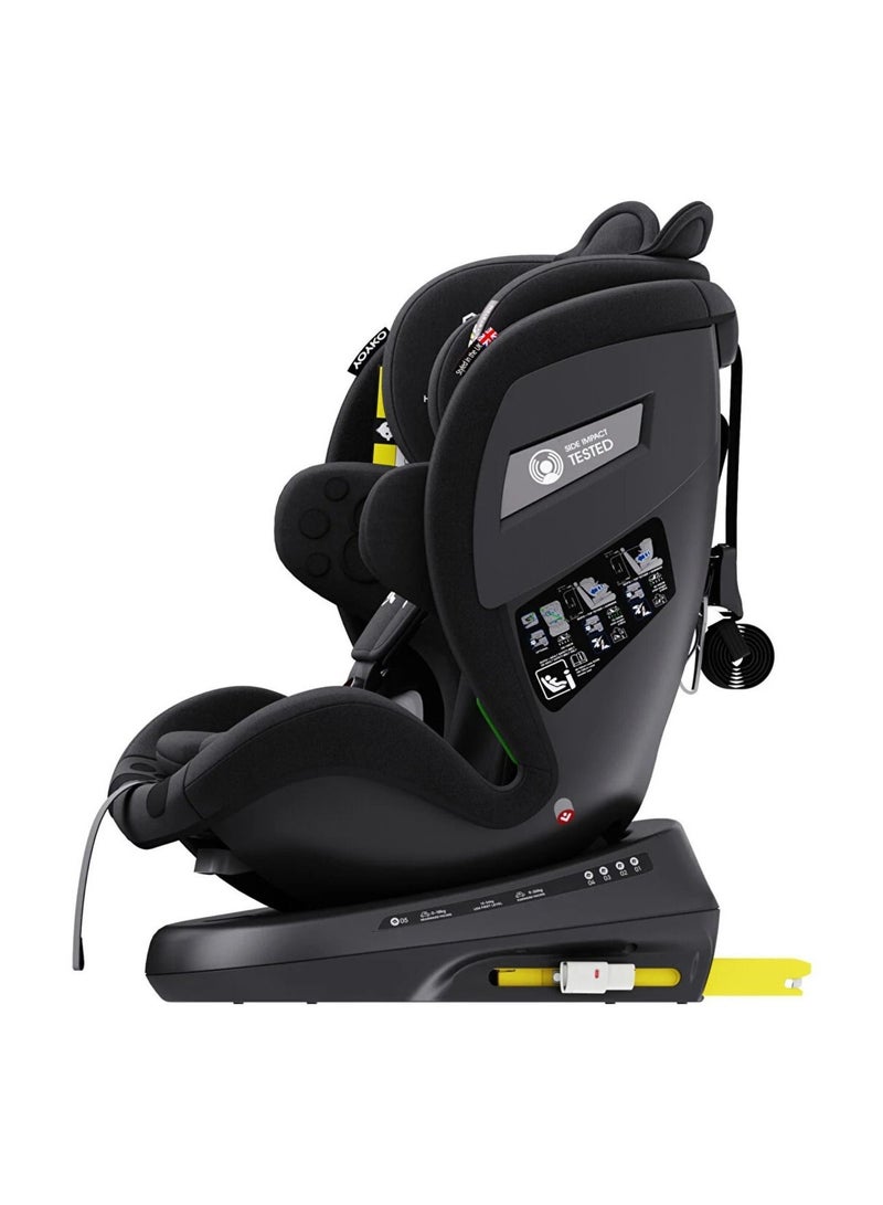 كيديليو مقعد سيارة  للاطفال كيديلو عالي الجوده أيزوفيكس 360 درجة  (اسود ) - Image 3
