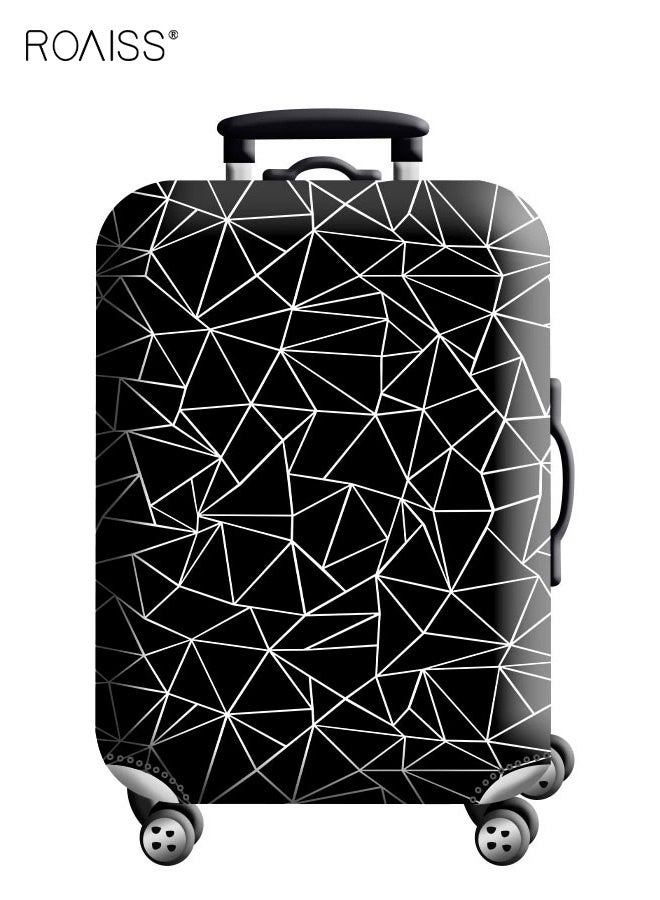 roaiss Thickened Elastic Air Layer Suitcase Protector Luggage Cover Dust Proof Scratch Resistant Telescopic Handle Suitcase Sleeve - Image 1