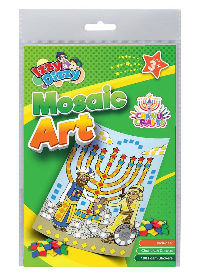 Izzy 'n' Dizzy Hanukkah Mosaic Art Kit - 4 Pack - Includes 8" x 6" Board and Foam Squares - Chanukah Arts and Crafts - Gifts and Games  - Image 4