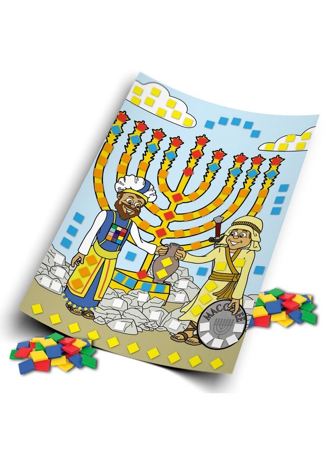 Izzy 'n' Dizzy Hanukkah Mosaic Art Kit - 4 Pack - Includes 8" x 6" Board and Foam Squares - Chanukah Arts and Crafts - Gifts and Games  - Image 3