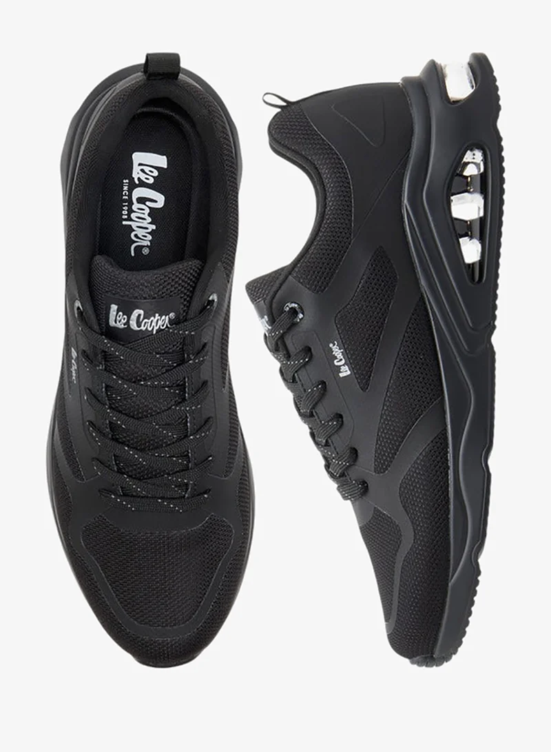 Men's Panelled Sneakers with Lace-Up Closure