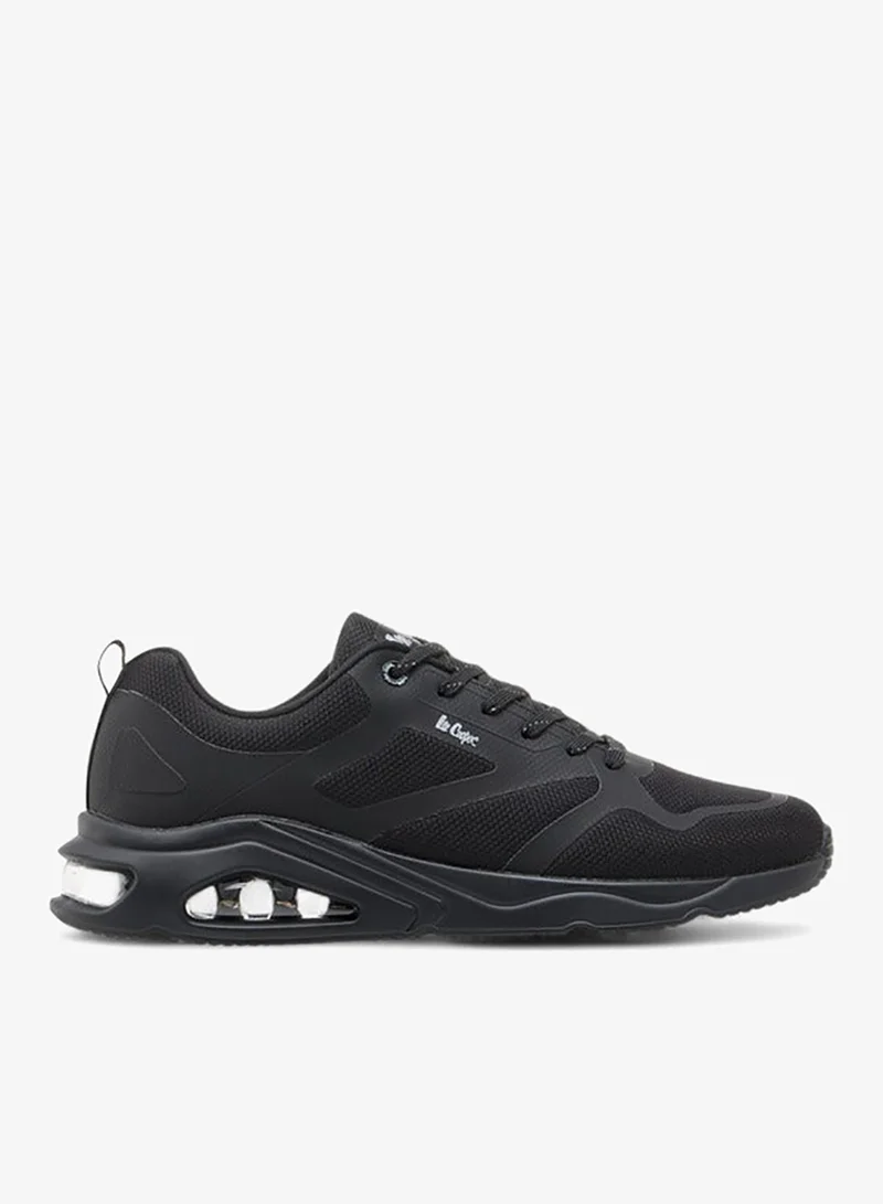 Men's Panelled Sneakers with Lace-Up Closure