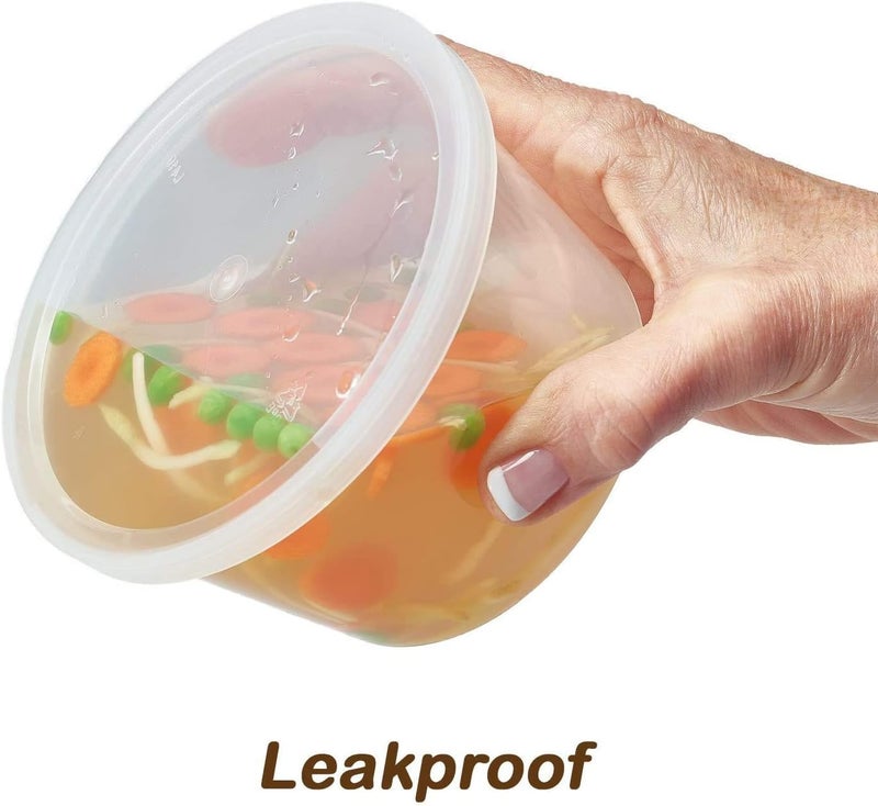 V4L Transparent Takeout Food Containers Food Storage Containers With Lids Freezer Safe | Meal Prep | Microwavable Dishwasher | Leakproof | BPA Free (250 ml Pack of 10) - Image 2