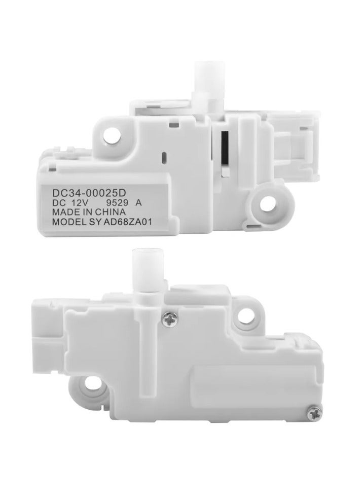 DC34-00025D DC12V Washing Machine Door Lock Switch Assembly for Samsung Washer WW90K74150OX/SC/OW WF45K6200AW/A2 WF45K6500AW/A2 WF50K7500AV/A2 WW85K5410WW/SA Door Lock Replacement Parts PS11758871  - Image 2