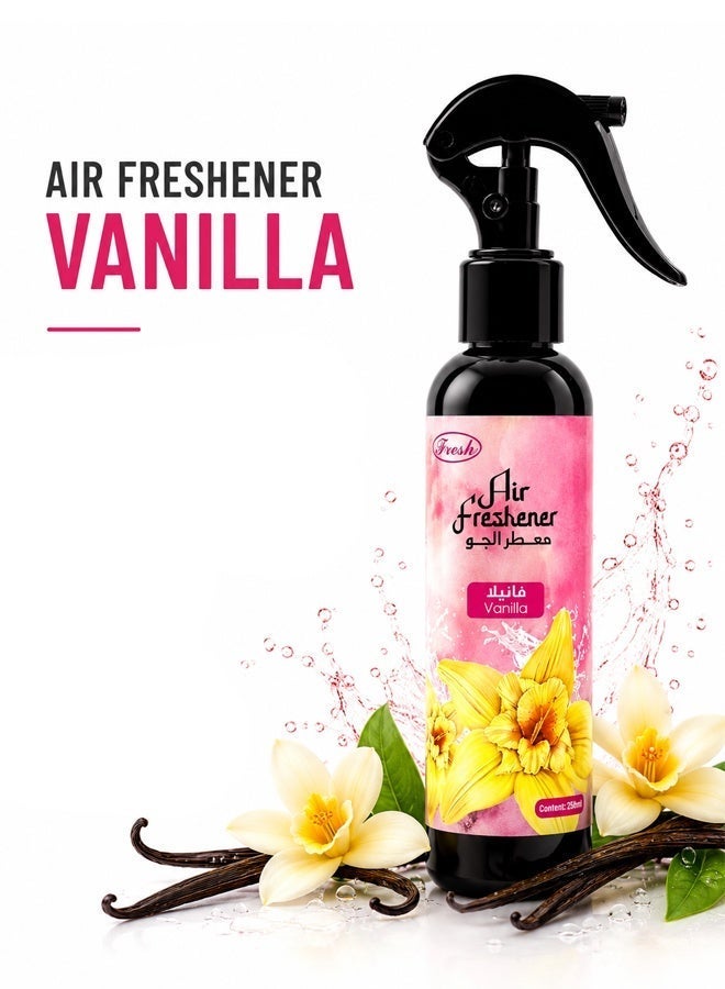 Fresh Vanilla Air Freshener Spray for Car Home Office Room Freshener Long Lasting Fragrance Odour Eliminator Quick Freshening Mist Air Care Spray - Image 1