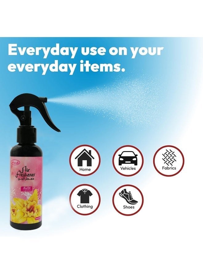 Fresh Vanilla Air Freshener Spray for Car Home Office Room Freshener Long Lasting Fragrance Odour Eliminator Quick Freshening Mist Air Care Spray - Image 4