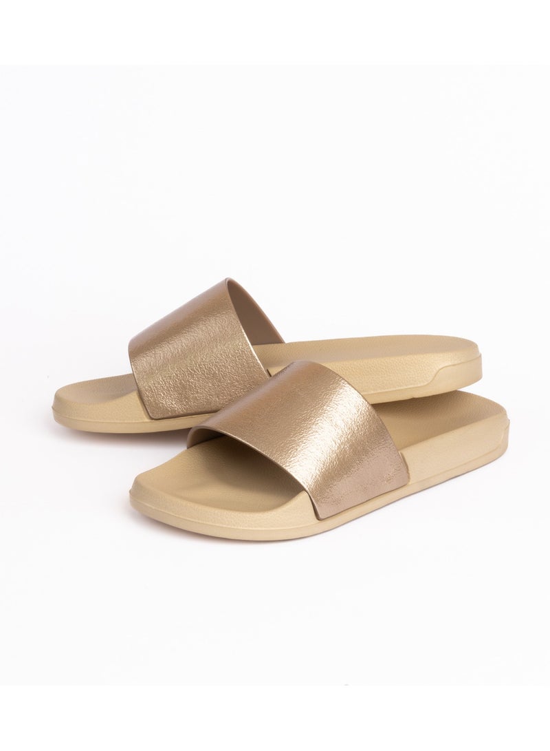 Onda Galaxy Slide Slipper  For Women Gold - Image 5