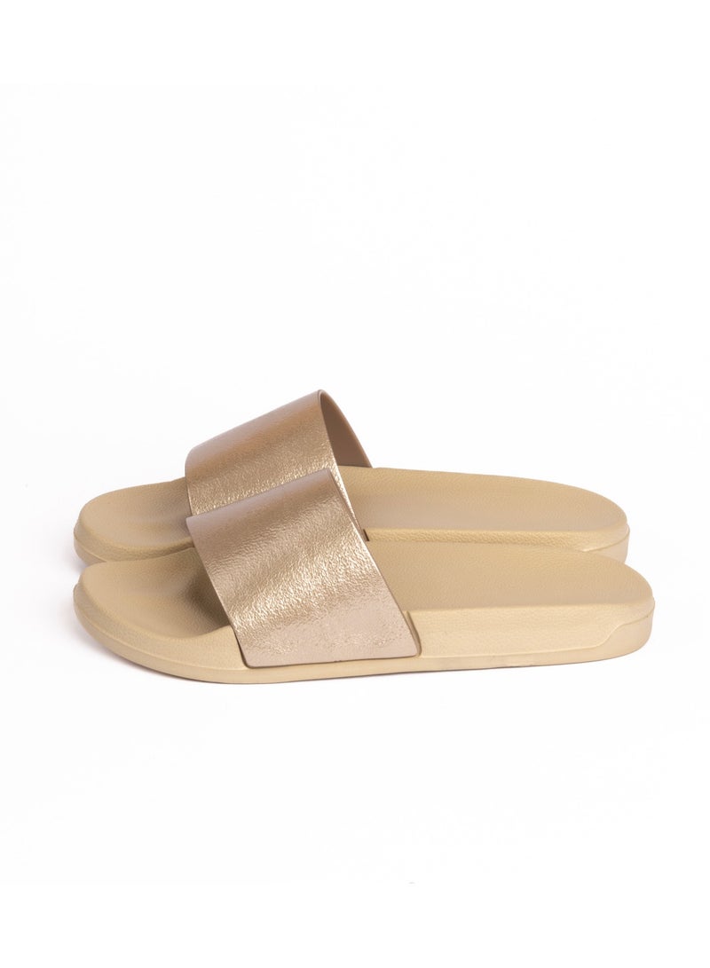 Onda Galaxy Slide Slipper  For Women Gold - Image 4