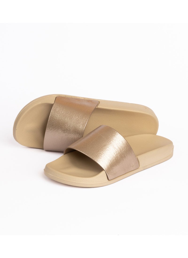 Onda Galaxy Slide Slipper  For Women Gold  - Image 3