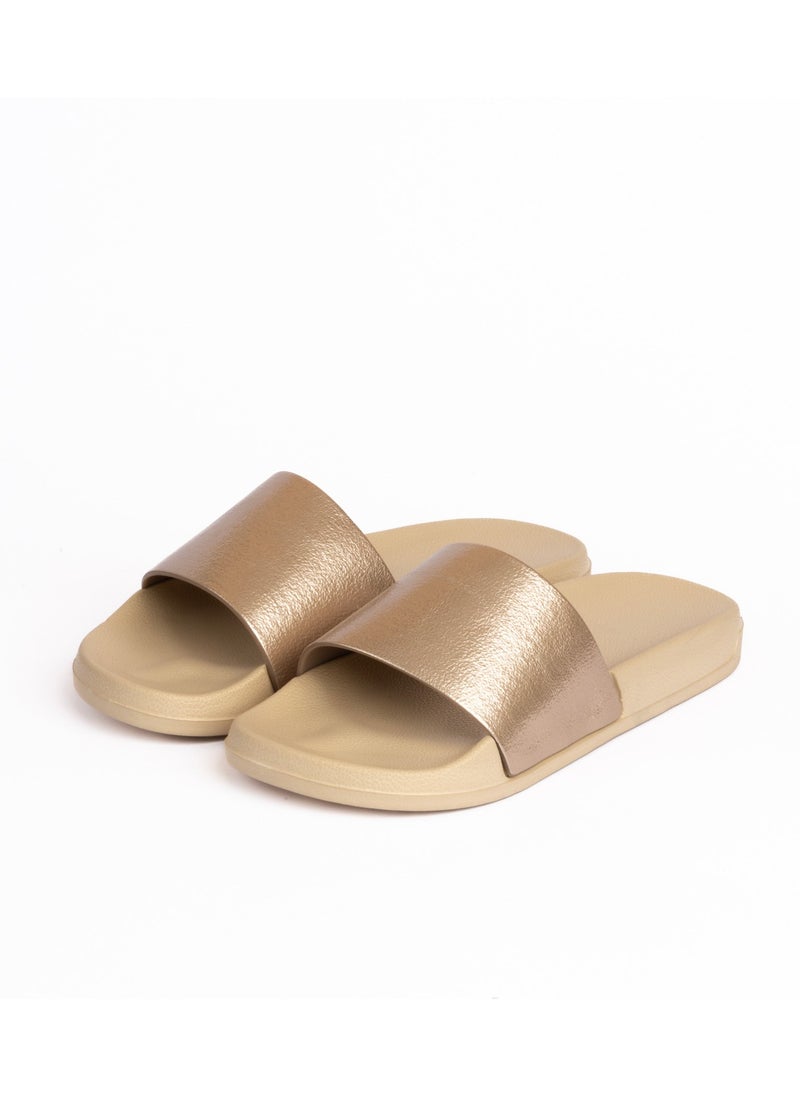 Onda Galaxy Slide Slipper  For Women Gold  - Image 1