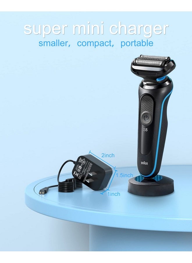 VHBW - Braun Shaver Charger 12V Power Cord For Braun Series 7 9 3 5 1 Xt5 Electric Razor 3040S 340S 9385Cc 370 720 760Cc 790Cc 720S4 7865Cc 9090Cc 9330S 5018S 7020S 9095Cc 3350Cc4 390Cc - Image 1