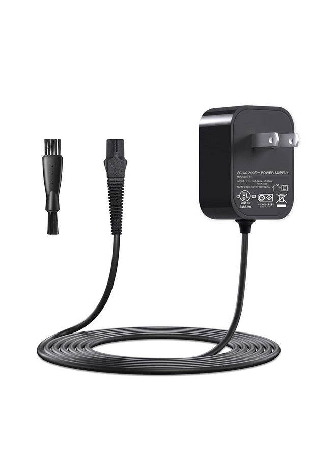 VHBW - Braun Shaver Charger 12V Power Cord For Braun Series 7 9 3 5 1 Xt5 Electric Razor 3040S 340S 9385Cc 370 720 760Cc 790Cc 720S4 7865Cc 9090Cc 9330S 5018S 7020S 9095Cc 3350Cc4 390Cc - Image 1