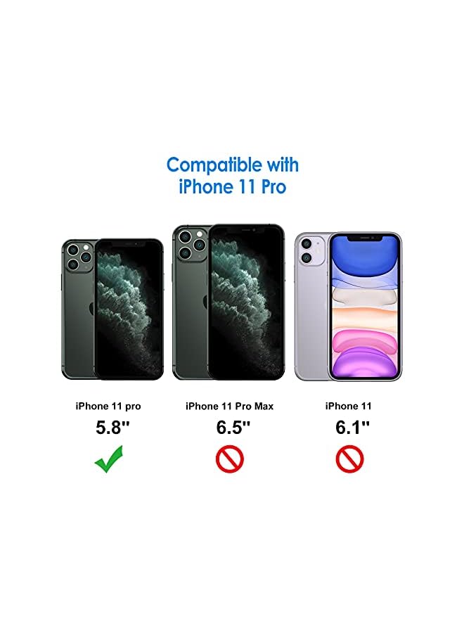 Jetech Privacy Screen Protector For Iphone 11 Pro 5.8-Inch With Camera Lens Protector, Anti Spy Tempered Glass Film, 2-Pack Each - Image 2