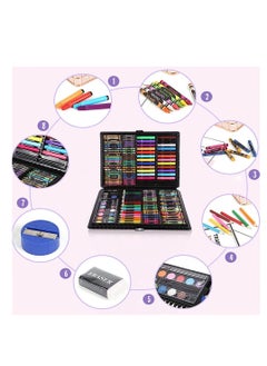 MUMS PLANET Mums Planet Portable Art Coloring Set for Inspiration and Creativity 168 Pieces Drawing and Coloring Supplies for Kids Oil Pastels Watercolor Crayons Everything a Child Needs to Draw and Develop Their Skills  - Image 2